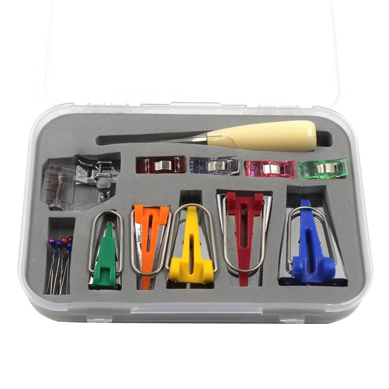 制带器S1-S3全系列套装 包边器 包布条 夹子 穿带器 手工拉筒盒装