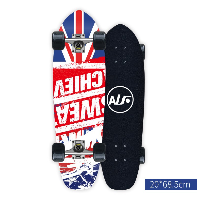 大鱼板专业滑板成年人初学者儿童代步刷街小鱼板四轮陆地冲浪板