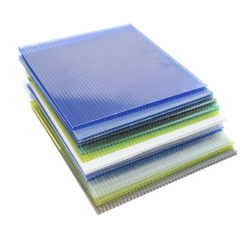生产厂家PC阳光板双层多层屋顶温室大棚防晒板56每平米价格中空板