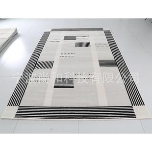 现代简约客厅地毯卧室奶油风深色防水沙发茶几毯高级轻奢房间地毯