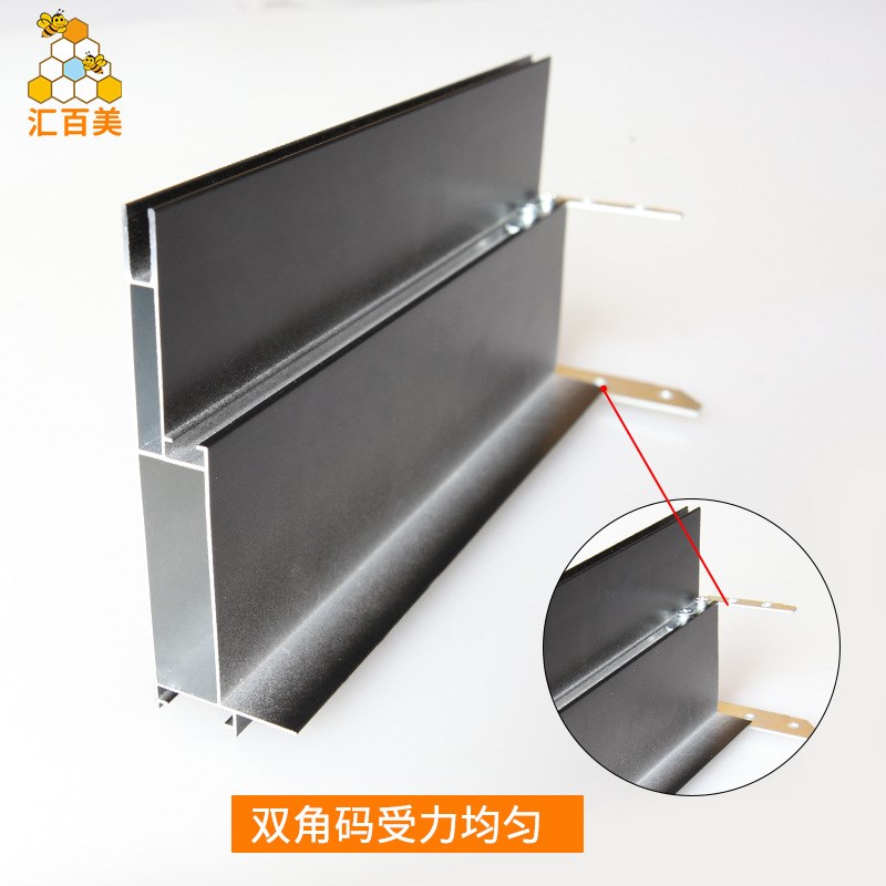 单面1.0卡布灯箱铝型材 黑色10分H软膜广告卡布灯箱边框