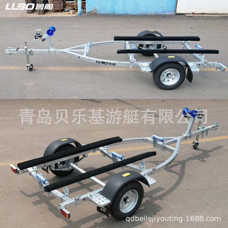 游艇玻璃钢rib船大拖车漂流橡皮艇冲锋舟钓鱼船摩托艇拖车架