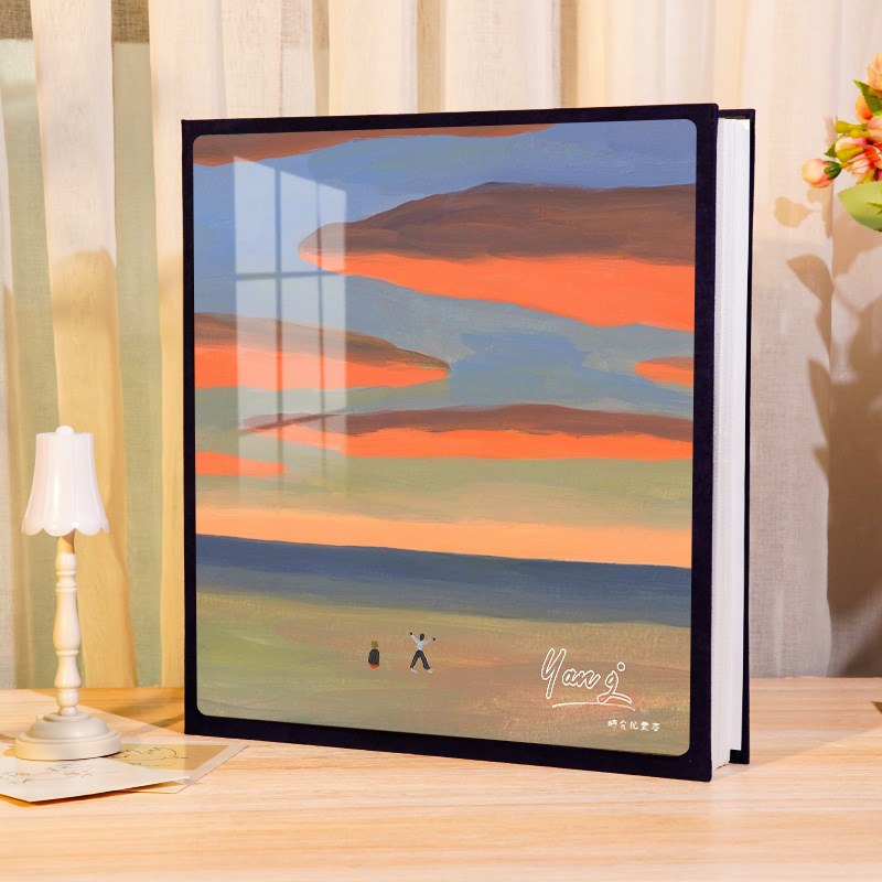 5寸6相簿相册本大容量家庭影集纪念册情侣照片收纳插页式过塑混装