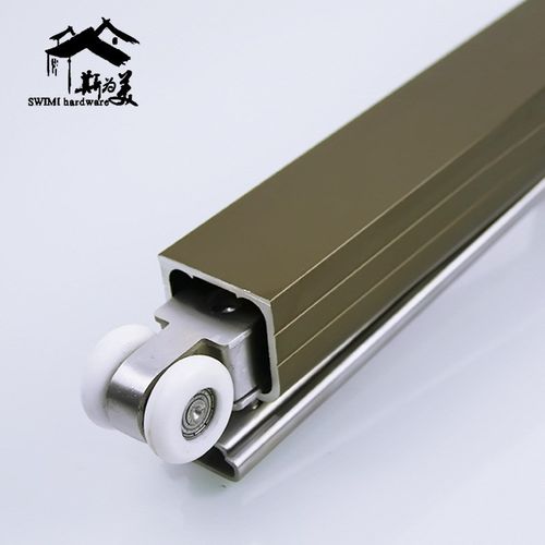 加厚铝合金吊轨玻璃门吊轮滑道 吊门轨道移门配件推拉门吊门轨道