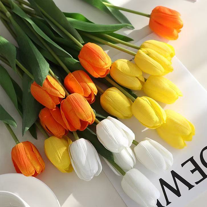 手感保湿郁金香假花仿真花