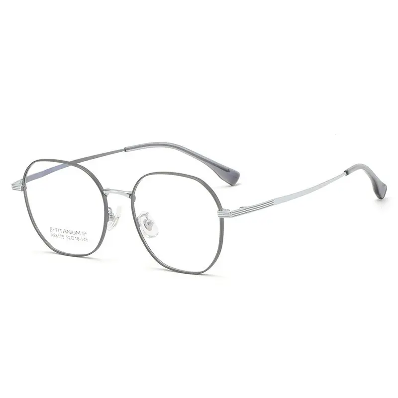 方圆脸复古多边形眼镜男近视可配度数金属大框大脸显瘦光学镜架女