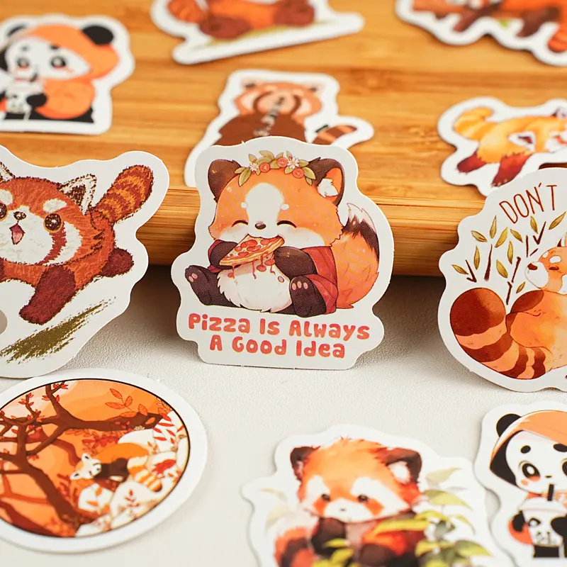 eori盒装贴纸 red pa红色卡通可物手帐素材46枚入