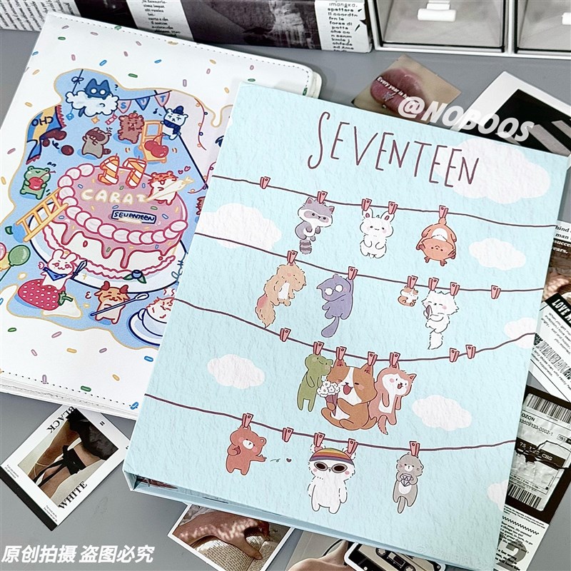 sevent系列卡册合集动物小卡3寸明星小众收纳册拍立得相册A5活页