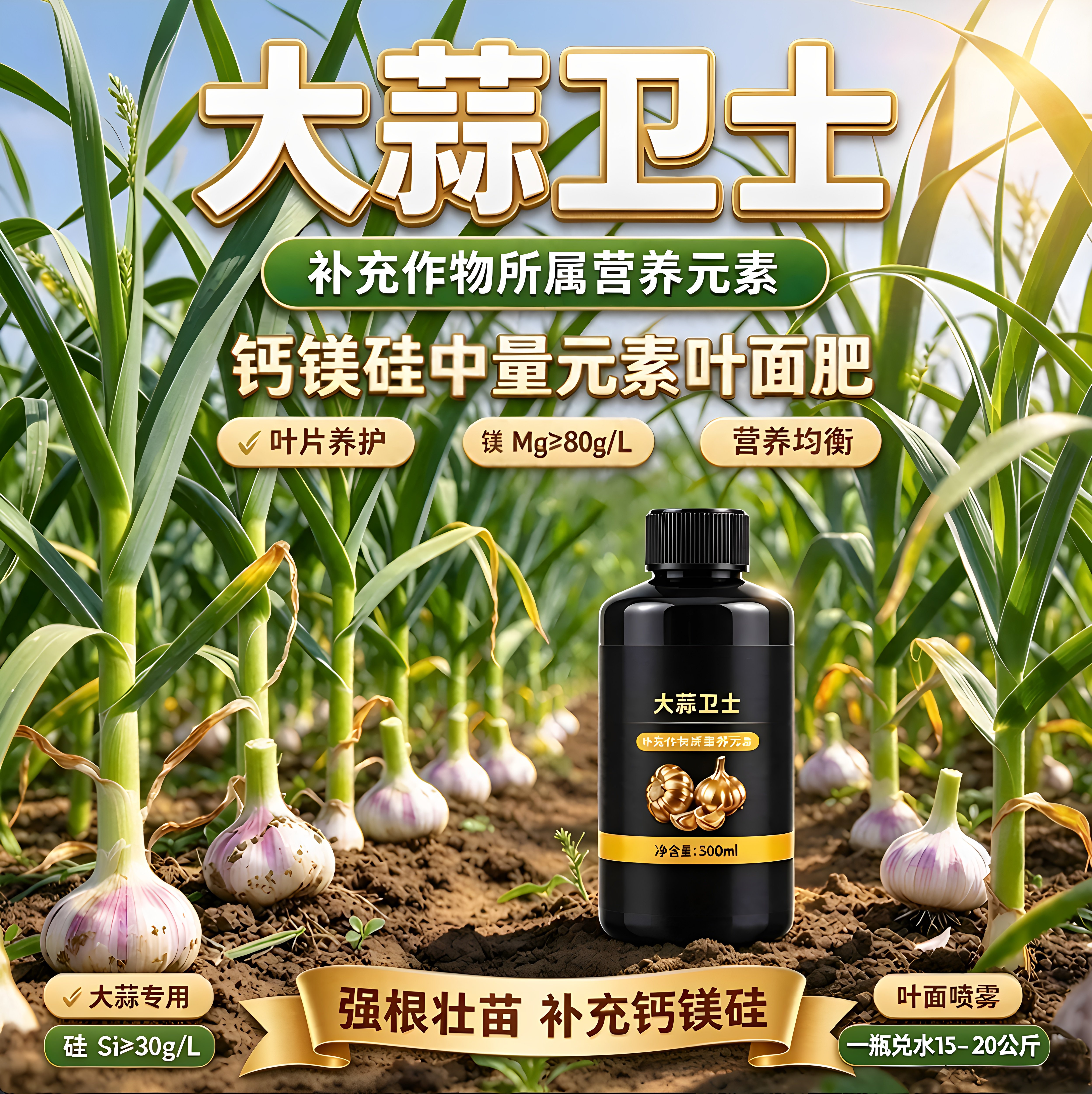 大蒜卫士叶面肥抗逆长势旺高产