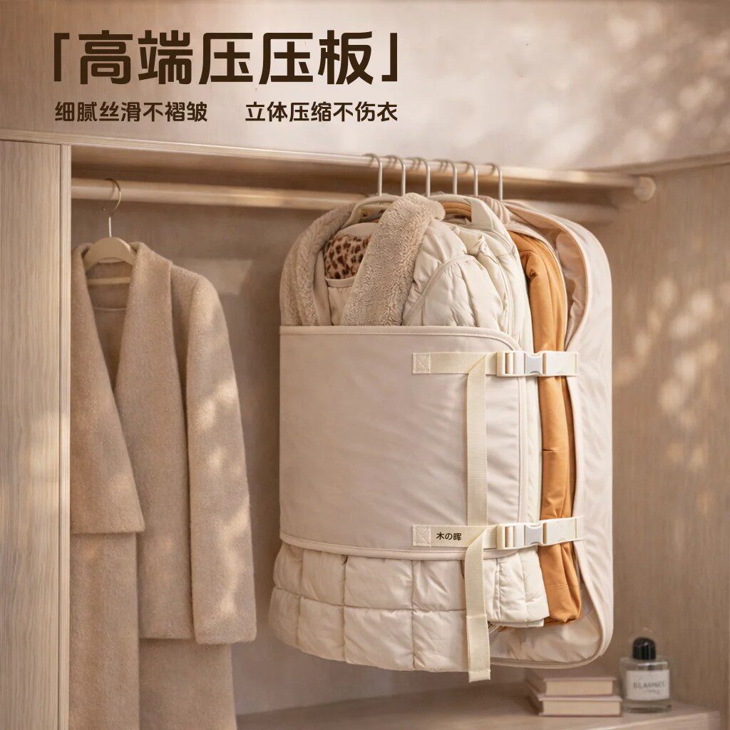 衣柜挂式压缩收纳压压板不塌型