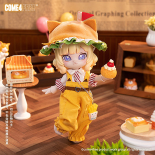 COME4FREE12分BJD甜品系列芝芝喵堡包娃衣裙子玩偶衣服套装