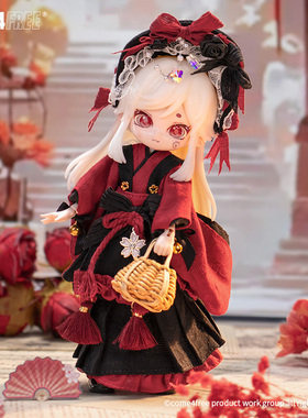 COME4FREE旗舰店.甜品系列.樱桃慕斯娃衣12分OB11玩偶BJD裙子公仔