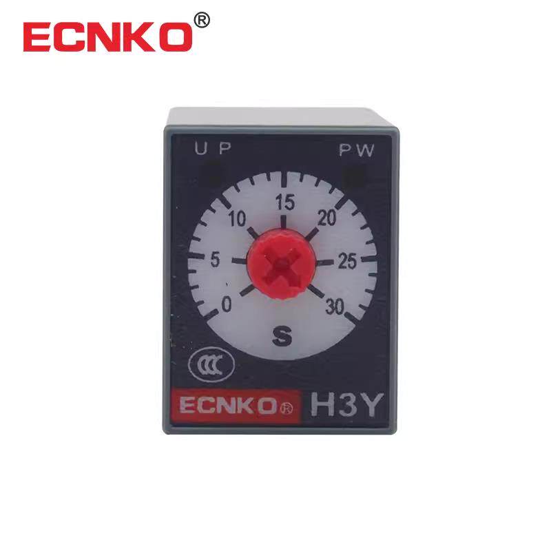日科ECNKO时间继电器H3Y-2/4通电延时AC220V DC24V 12V银触点ST6P