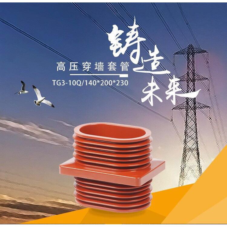 高压穿墙套管TG3-10Q/140*200*230中置柜用穿墙套管母线绝缘套管