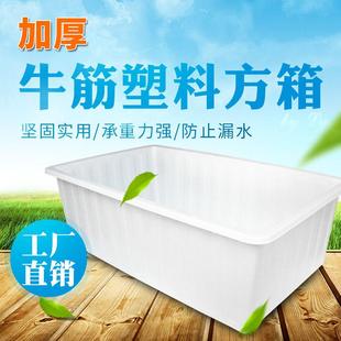 牛筋箱PE长方形储水加厚家用塑料箱水产盆水槽方桶酒店工厂收纳箱