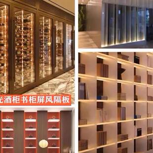 定制渐变亚克力展示柜彩色有机玻璃隔断置物分层炫彩收纳发光柜