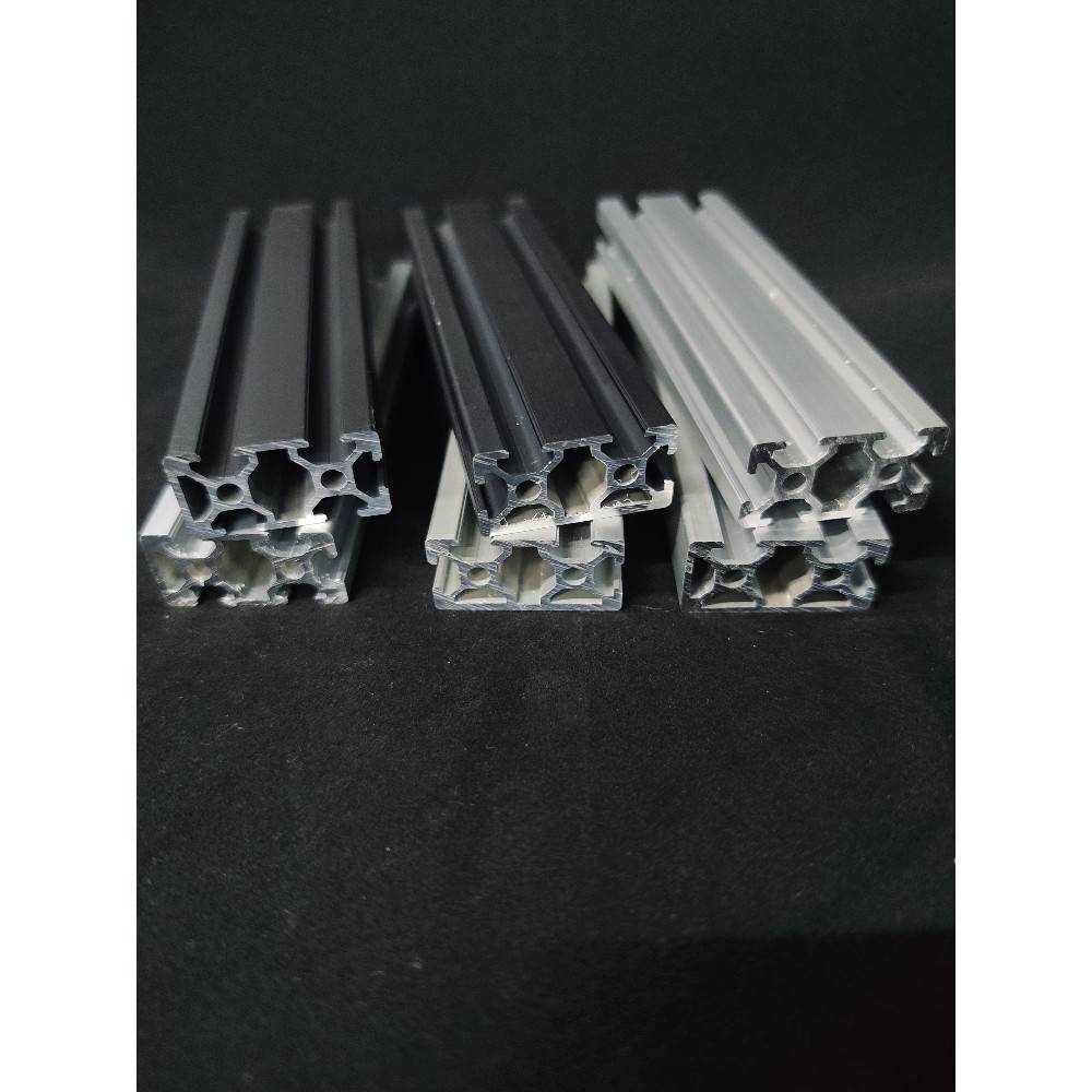 欧标2040工业铝型材黑色银色封槽系列DIY家具流水线单面封双面封
