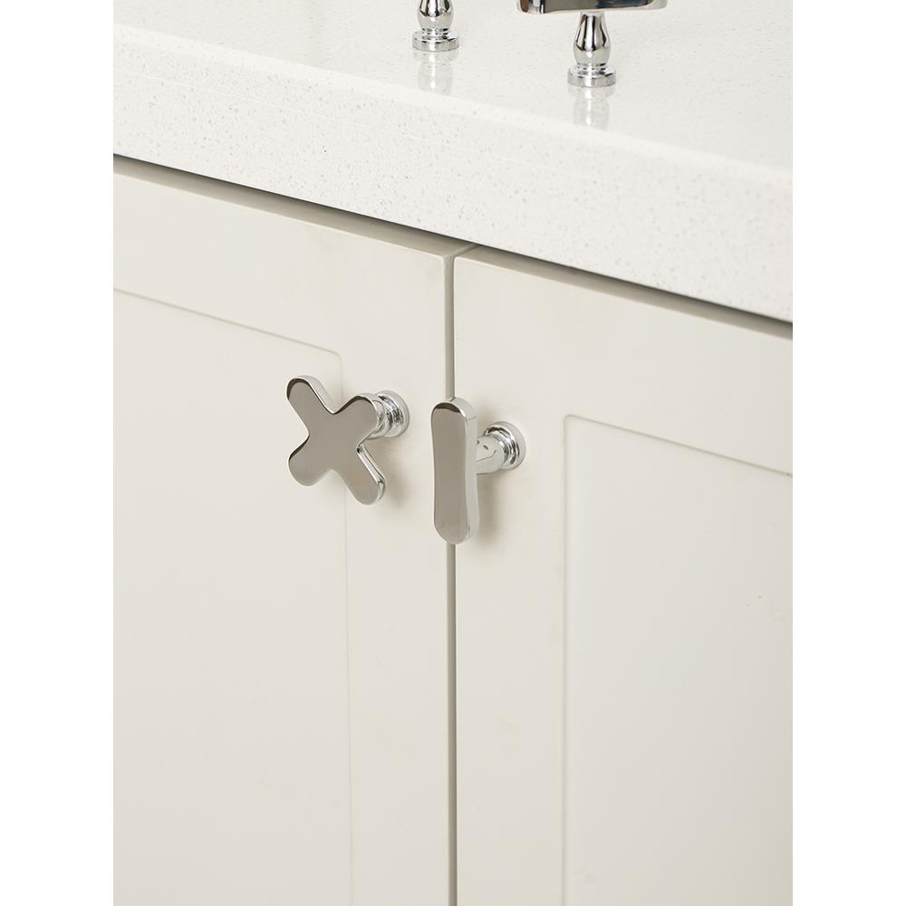 纯黄铜创意中古风加减号银色拉手极简法式衣柜抽屉橱柜门小拉手