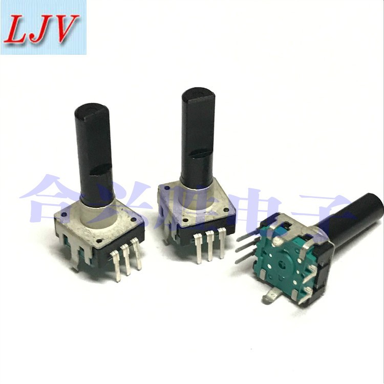 LJV旋转编码器带开 关EC12型 24定位脉冲 百灵达混音器效果器旋钮