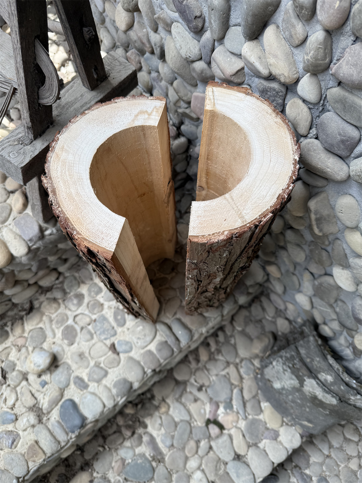 树洞躲避宠物动物爬行动物木头圆木原木杉树天然材质装饰DIY摆件