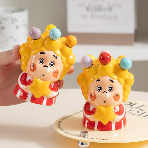 星星人果插罐新款精致果叉罐多巴胺网红水果叉轻奢高档家居可爱