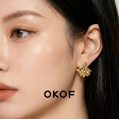 OKOF老钱风新款小众独特漂亮耳钉