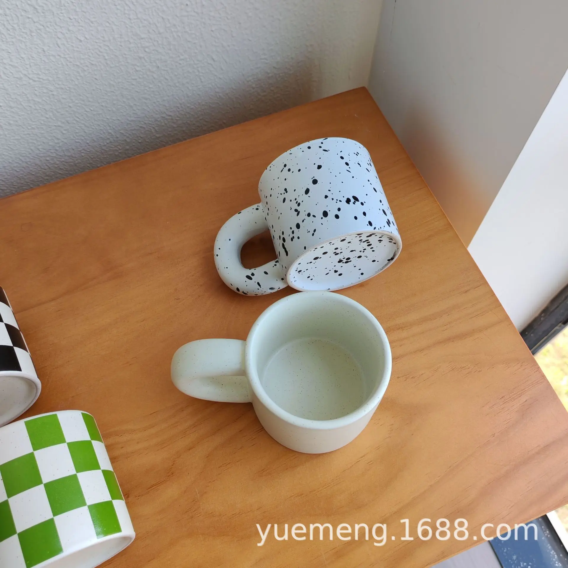 ins网红水杯 泼墨创意情侣杯泼墨艺术杯 小众设计咖啡杯茶杯
