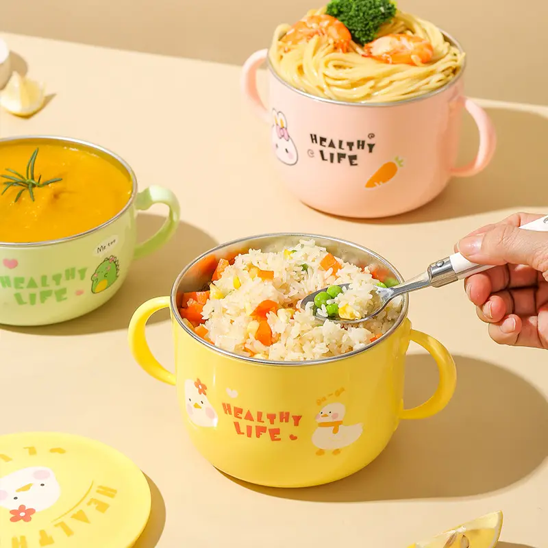 儿童碗辅食餐具宝宝碗餐具耐摔防烫儿童小孩训练专用吃饭碗