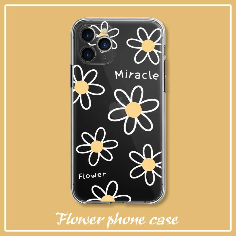 日韩适用15promax10/13花朵透明全包软壳oppo