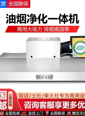 商用油烟机净化器一体小型饭店厨房餐饮烧烤小吃店环保Z抽低空排