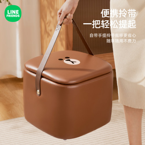 LINE FRIENDS多功能收纳凳子储物凳可坐家用S宿舍卧室杂物收纳箱