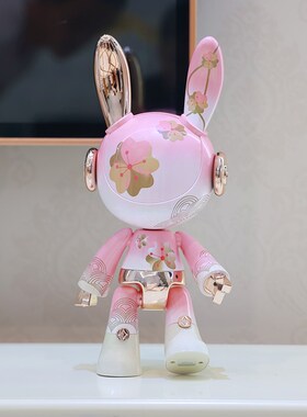 星际熊宙月兔子摆件公仔客厅电视C柜酒柜高档家居饰品创意新居礼