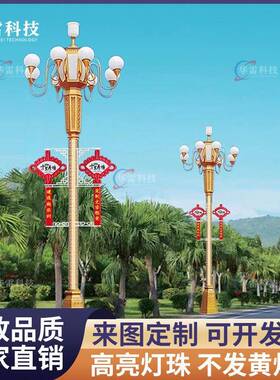 LED中华灯市政路灯6米8米9米10米景观灯户外道路高杆灯广场玉兰灯
