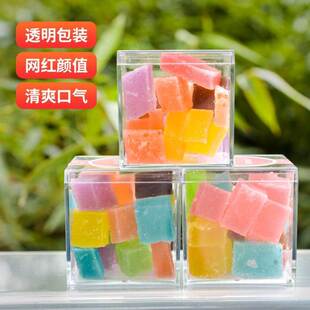 网红琥珀糖可食用儿童高颜值水晶糖零食软糖琥珀堂虎破湖泊虎珀糖
