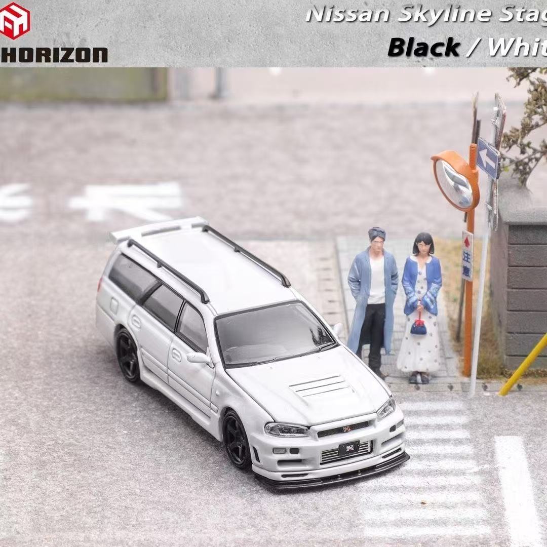 【现货】FH 1:64 日产尼桑Stagea R34旅行版合金汽车模型