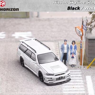 【现货】FH 1:64 日产尼桑Stagea R34旅行版合金汽车模型