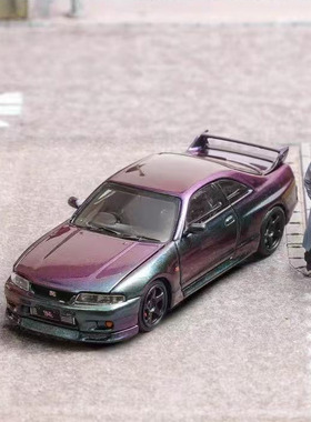 【现货】FH 1:64 日产尼桑GT-R BCNR33 开盖合金汽车模型