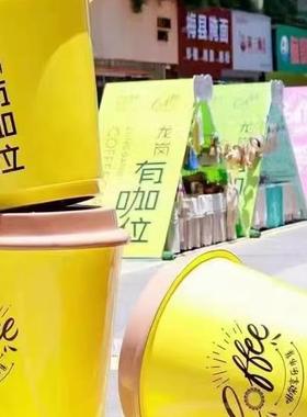 网红奶茶杯咖啡杯大型玻璃钢雕塑模型奶茶店开业门口装饰引流摆件