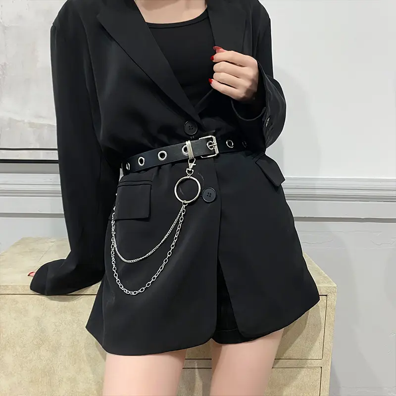 欧美凹造型ins超火朋克风学生裤复古潮流嘻哈bf