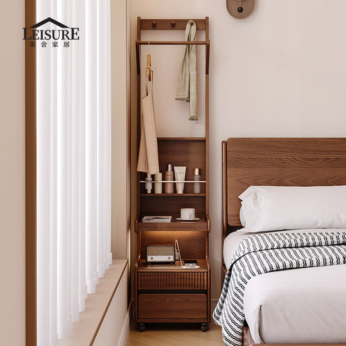 床头灯柜衣帽架一体小户型挂衣架