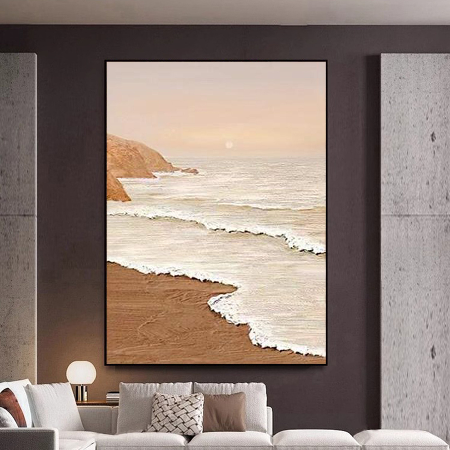 可班艺术纯手绘风生水起海景