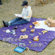 何大屋野餐垫防潮垫加厚户外露营防水坐垫便携防潮布草坪折叠地垫