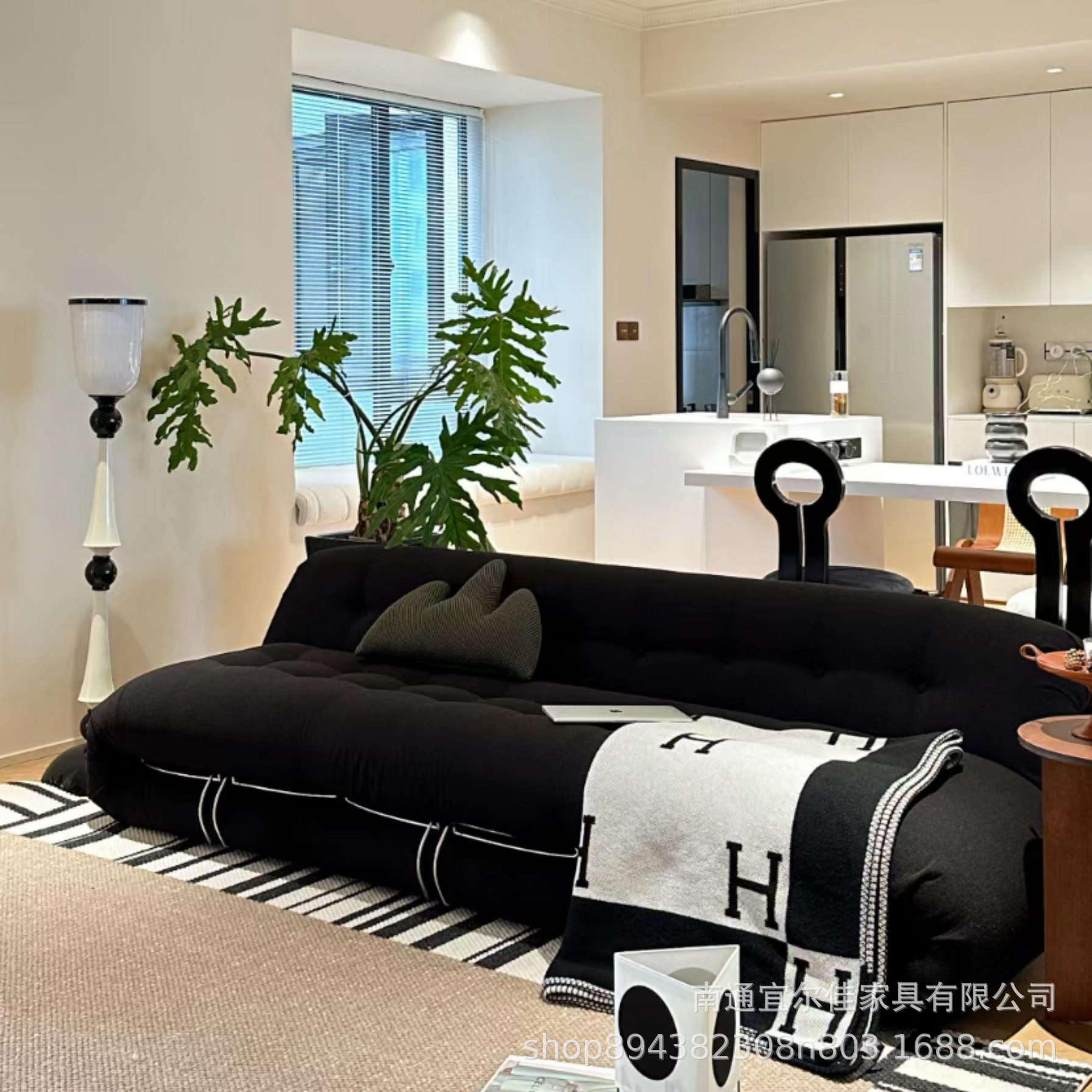 意式极简中古河马大钢牙沙发创意小户型简约客厅多人位沙发轻奢风,住宅家具,布艺沙发,淘宝优惠券,粉丝福利购,淘宝优惠卷