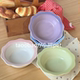 酷彩LE CREUSET花朵陶瓷碗渐变色宠物饭碗猫咪中型狗犬耐高温水碗
