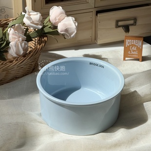 韩国BRIDGE.DOG陶瓷大狗碗大口径饭盆水缸釉下彩大容量分餐打防翻
