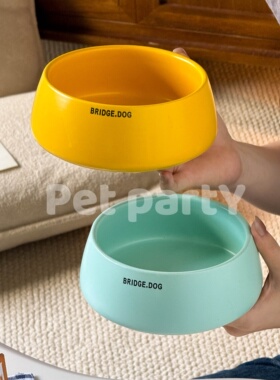 韩国bridgedog小收口碗可爱猫咪狗狗水碗食盆卡通陶瓷宠物碗550ml