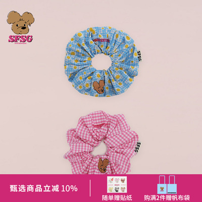 SFSG x 发圈系列格纹发圈女粉色蓝色雏菊可爱圣诞礼物2025新品