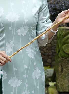 实心竹收藏戒尺教棒竹根竹根紫竹鞭教棍家用竹鞭手工家用指挥棒