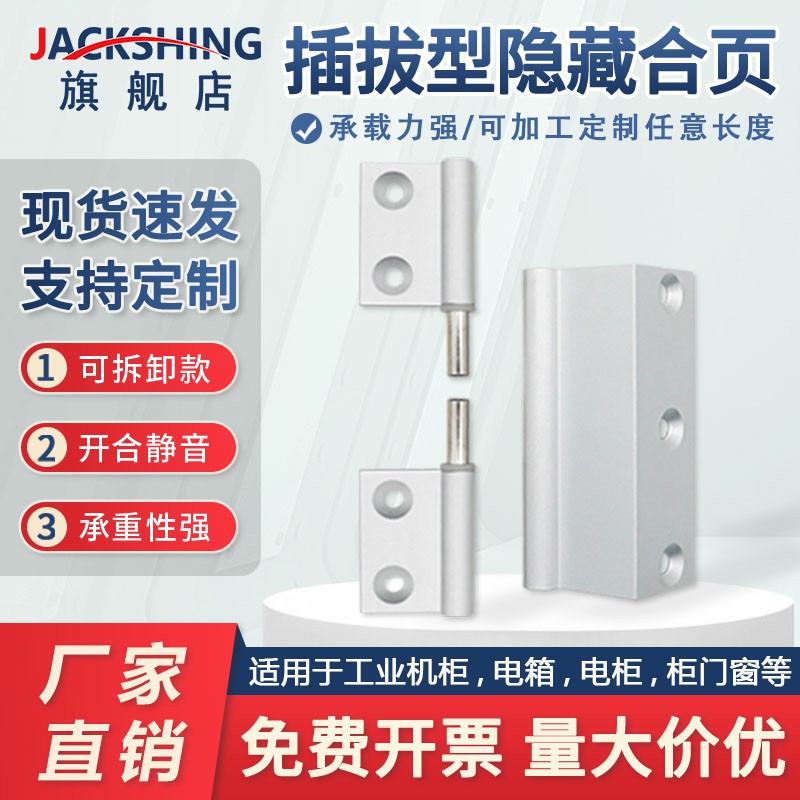 定制插拔型隐藏式铝合金合页铰链