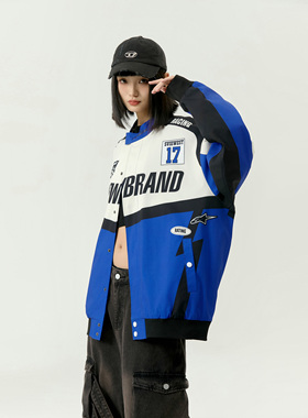 sview机车服外套男女同款秋季宽松潮牌美式情侣高街衣服